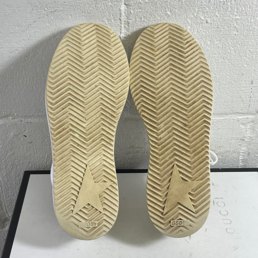 Golden Goose Starter White Leather Silver Glitter Sneakers Women's 36 EU/6 US - Picture 14 of 15